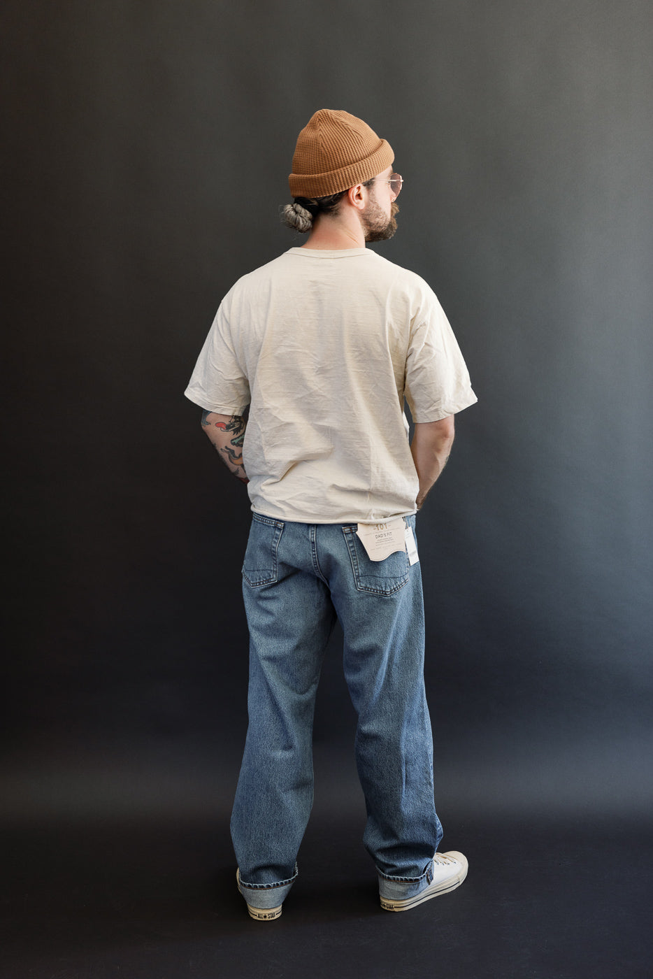 01-1010W-95 - 101 Dad's Fit Denim Jeans - Used Denim Wash