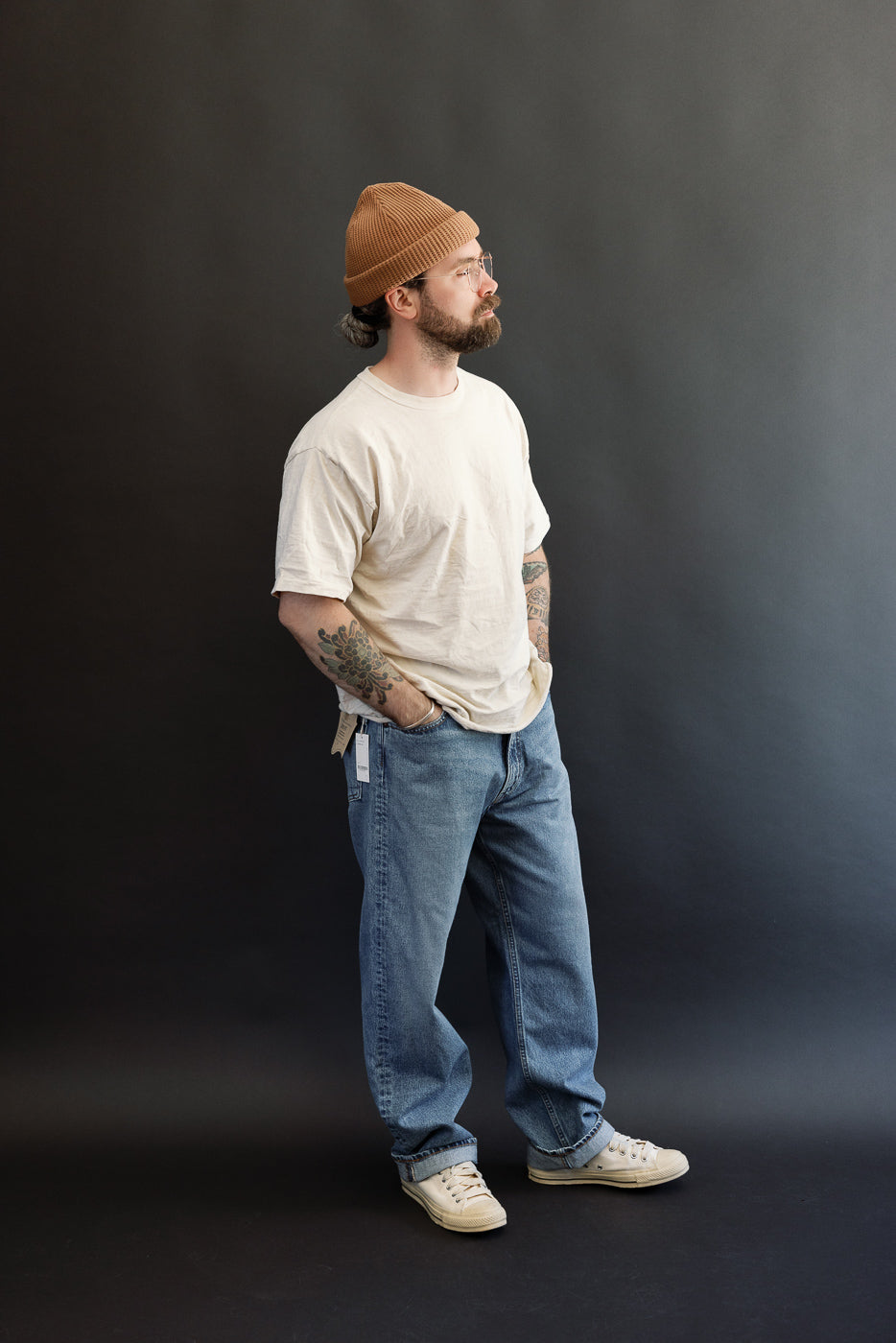 01-1010W-95 - 101 Dad's Fit Denim Jeans - Used Denim Wash