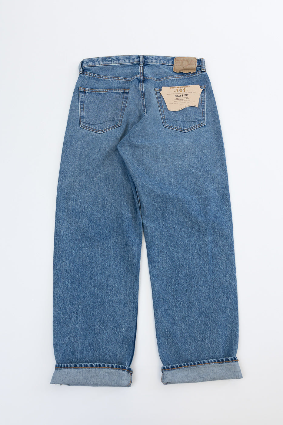 01-1010W-95 - 101 Dad's Fit Denim Jeans - Used Denim Wash