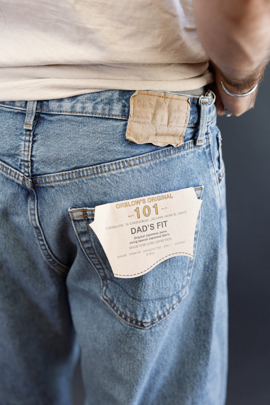 01-1010W-95 - 101 Dad's Fit Denim Jeans - Used Denim Wash