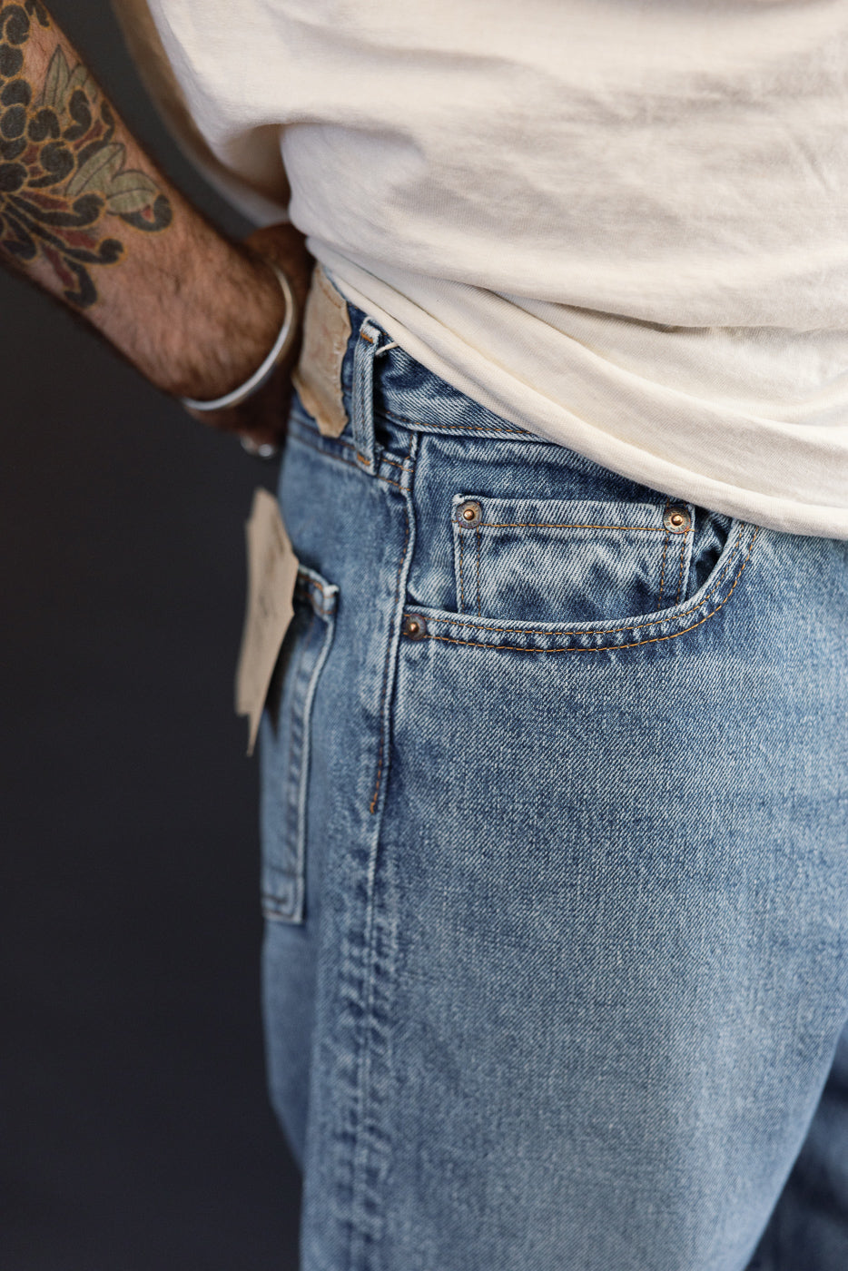 01-1010W-95 - 101 Dad's Fit Denim Jeans - Used Denim Wash