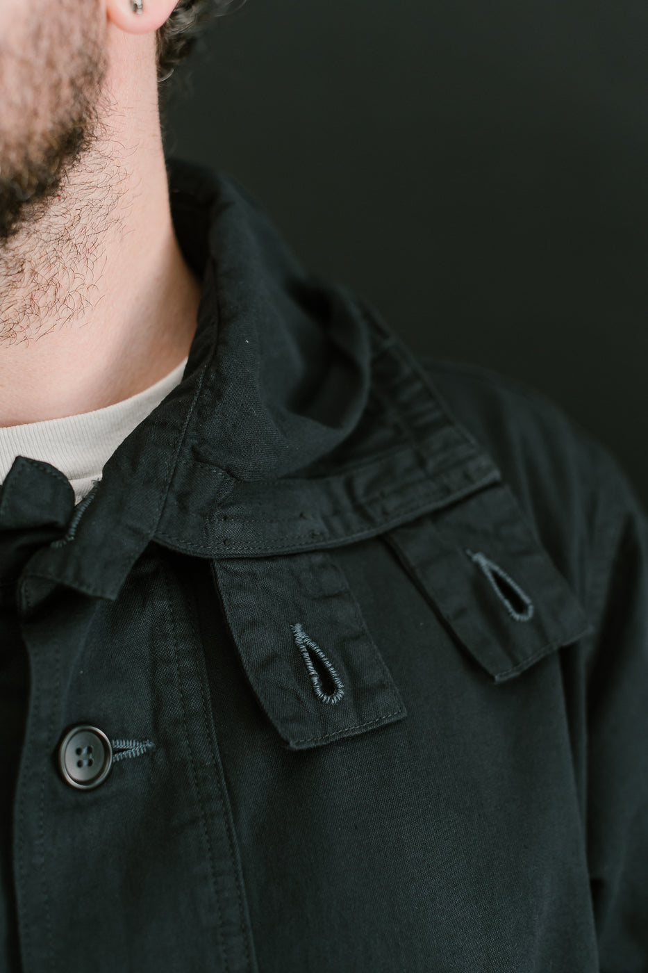 1105-VTC - NAVY Parka Vintage Twill - Charcoal