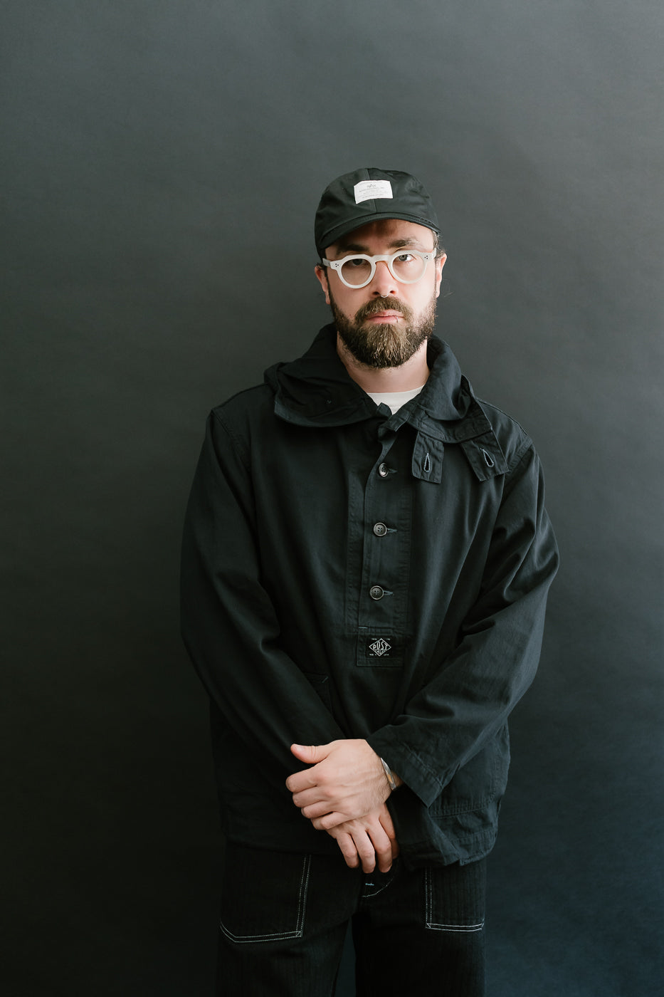 1105-VTC - NAVY Parka Vintage Twill - Charcoal