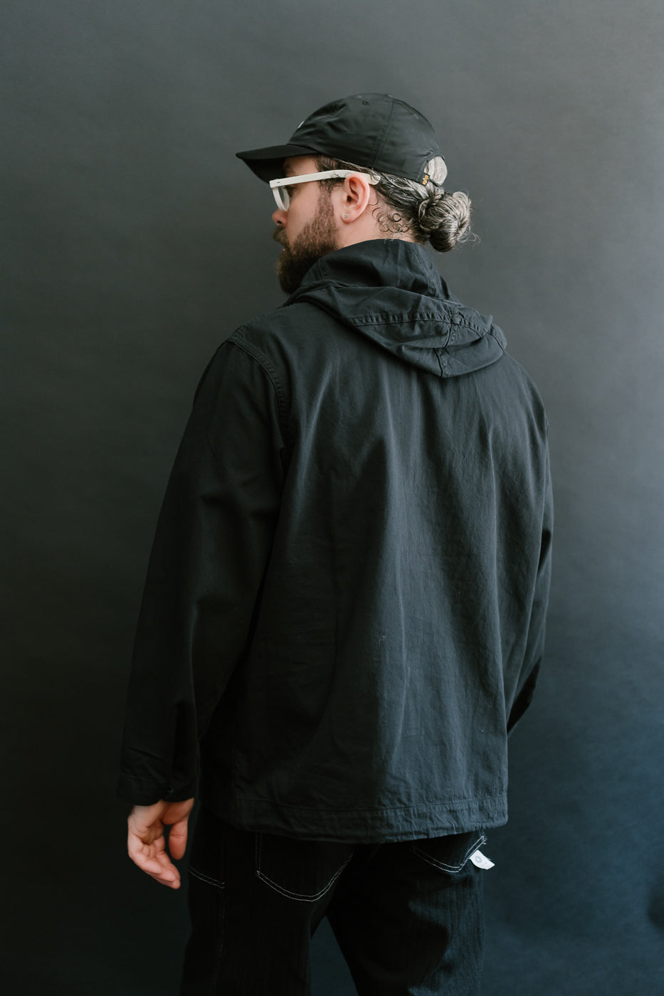 1105-VTC - NAVY Parka Vintage Twill - Charcoal