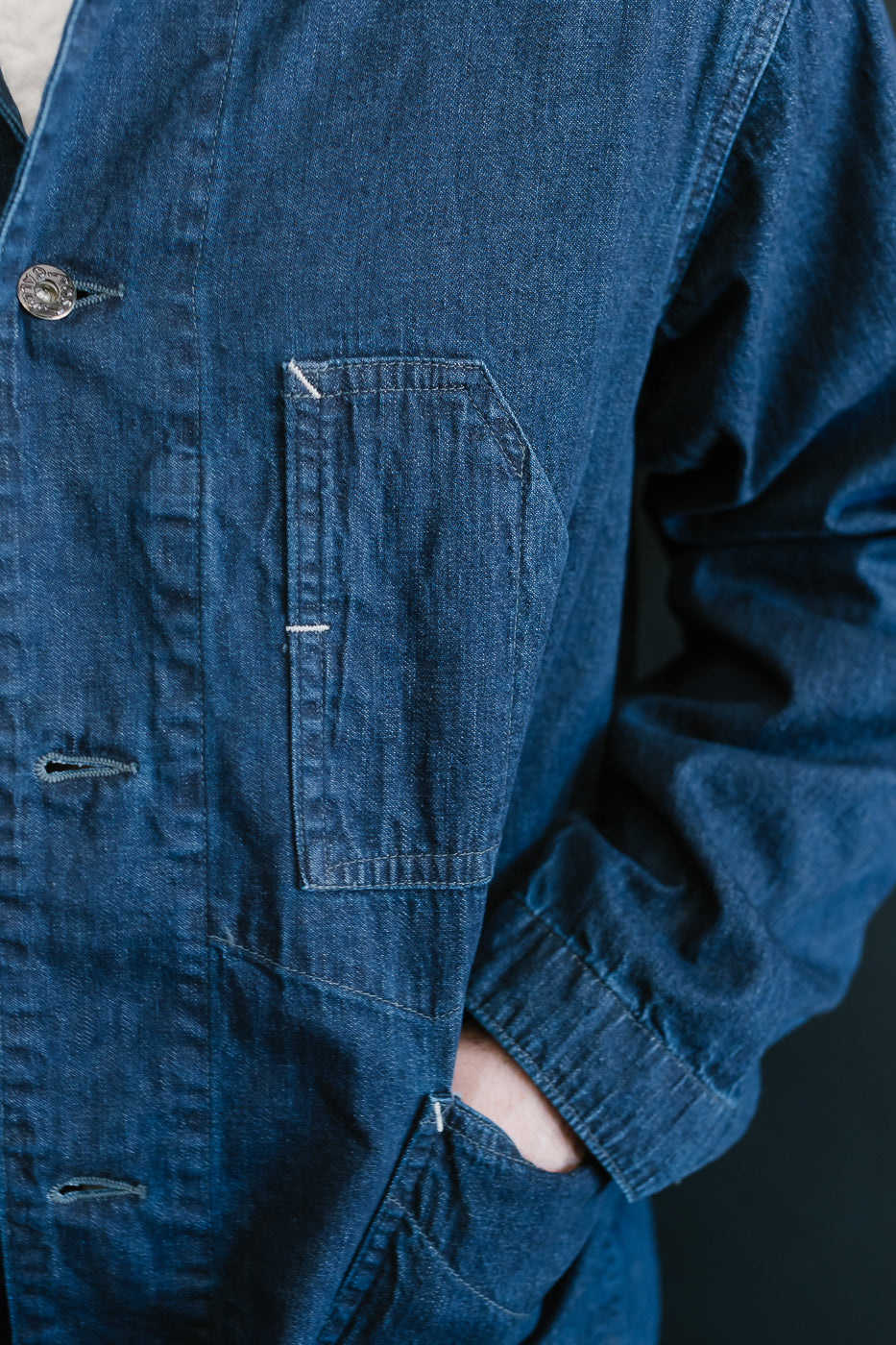 1111-8DI - De Luxe Railroader 8oz Denim - Deep Indigo Wash