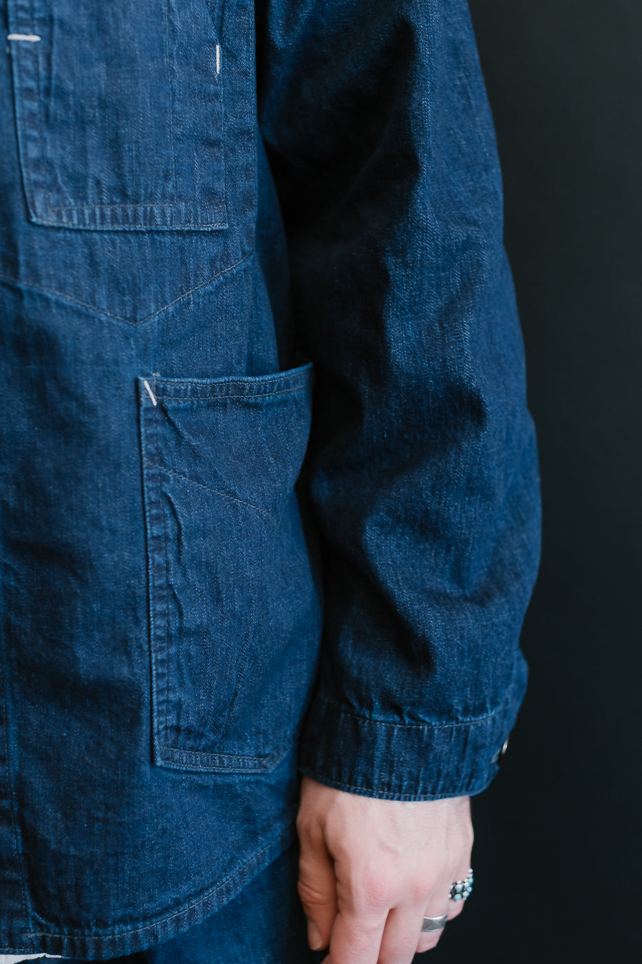 1111-8DI - De Luxe Railroader 8oz Denim - Deep Indigo Wash