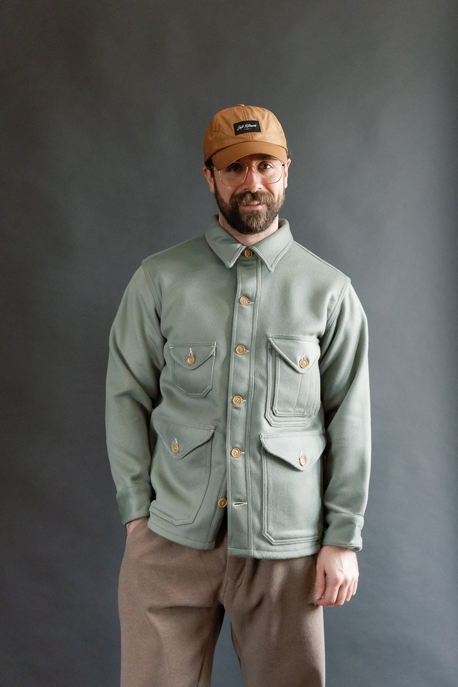 2106R-BMG - Cruzer 5-R Beaver Melton Jacket - Pale Green | Dant
