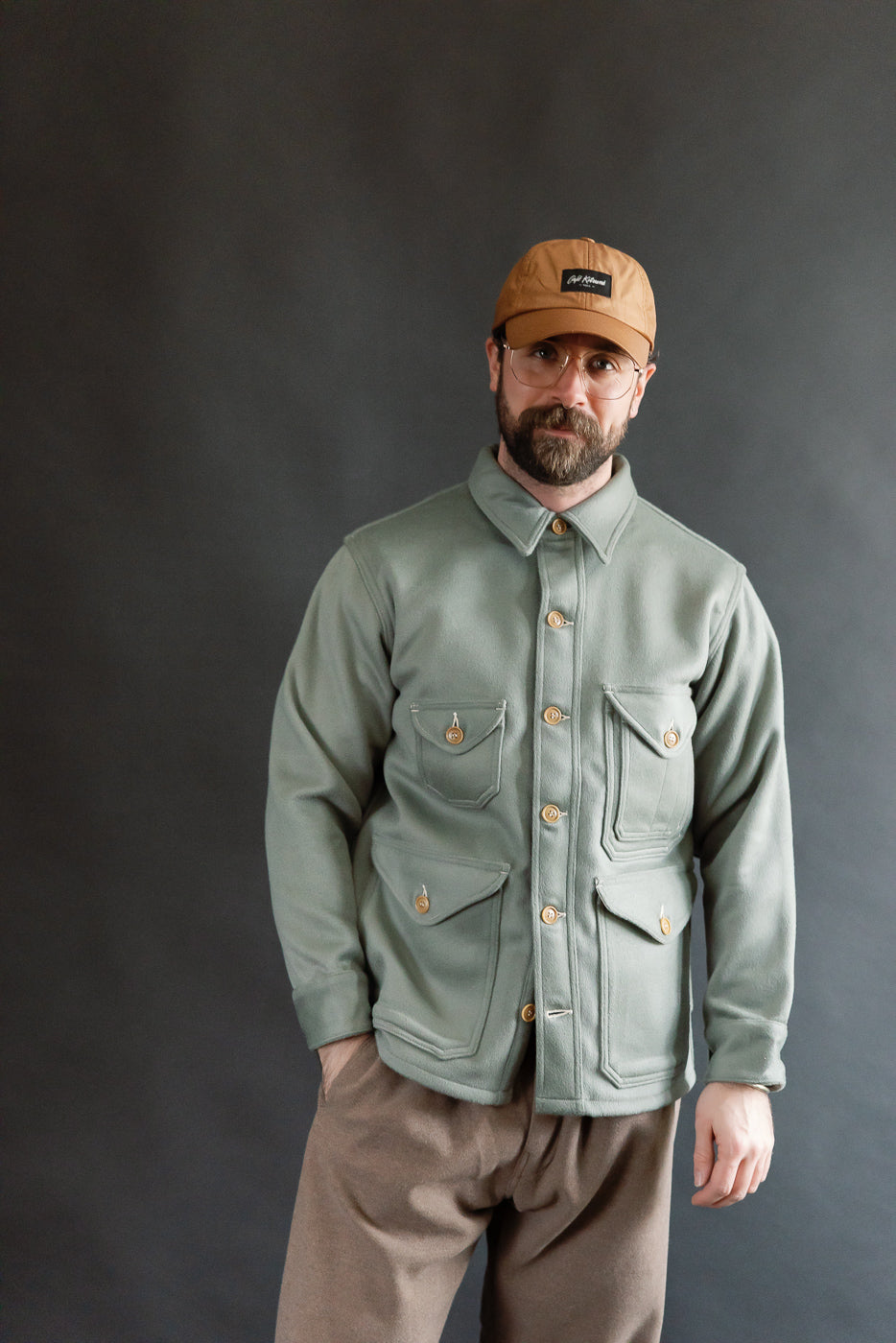 2106R-BMG - Cruzer 5-R Beaver Melton Jacket - Pale Green | Dant
