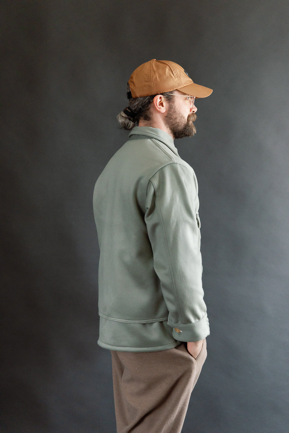 2106R-BMG - Cruzer 5-R Beaver Melton Jacket - Pale Green | Dant