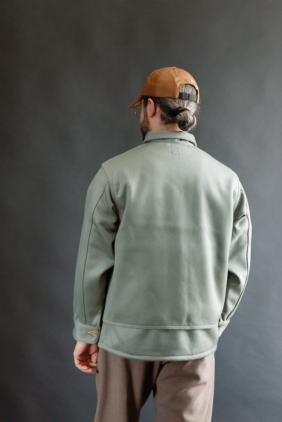2106R-BMG - Cruzer 5-R Beaver Melton Jacket - Pale Green | Dant