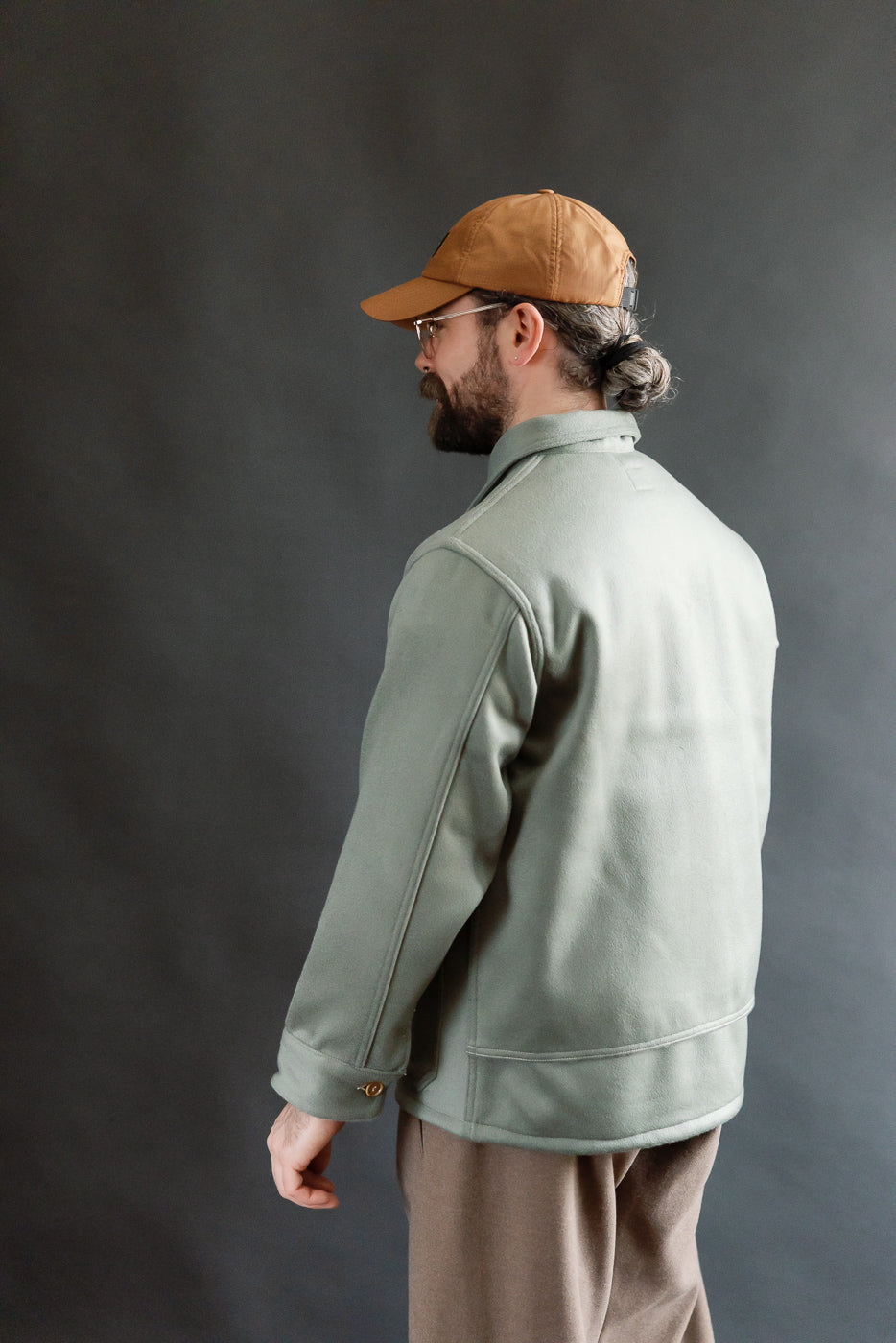 2106R-BMG - Cruzer 5-R Beaver Melton Jacket - Pale Green | Dant