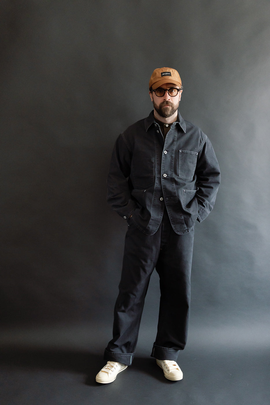 3133-PCB - Post 46 Coverall Pigment Dyed Canvas - Washed Black | Dant