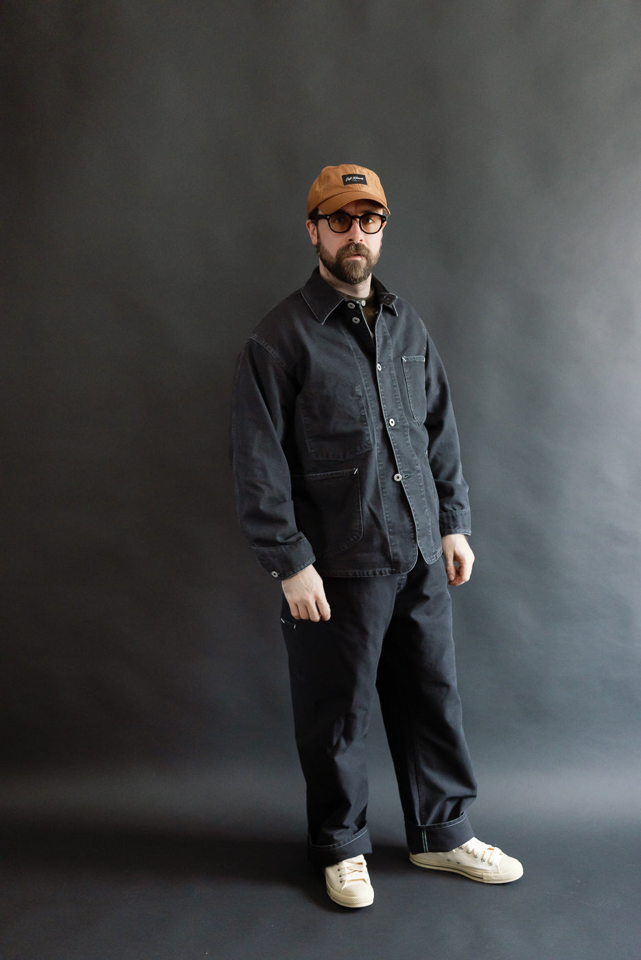 3133-PCB - Post 46 Coverall Pigment Dyed Canvas - Washed Black | Dant