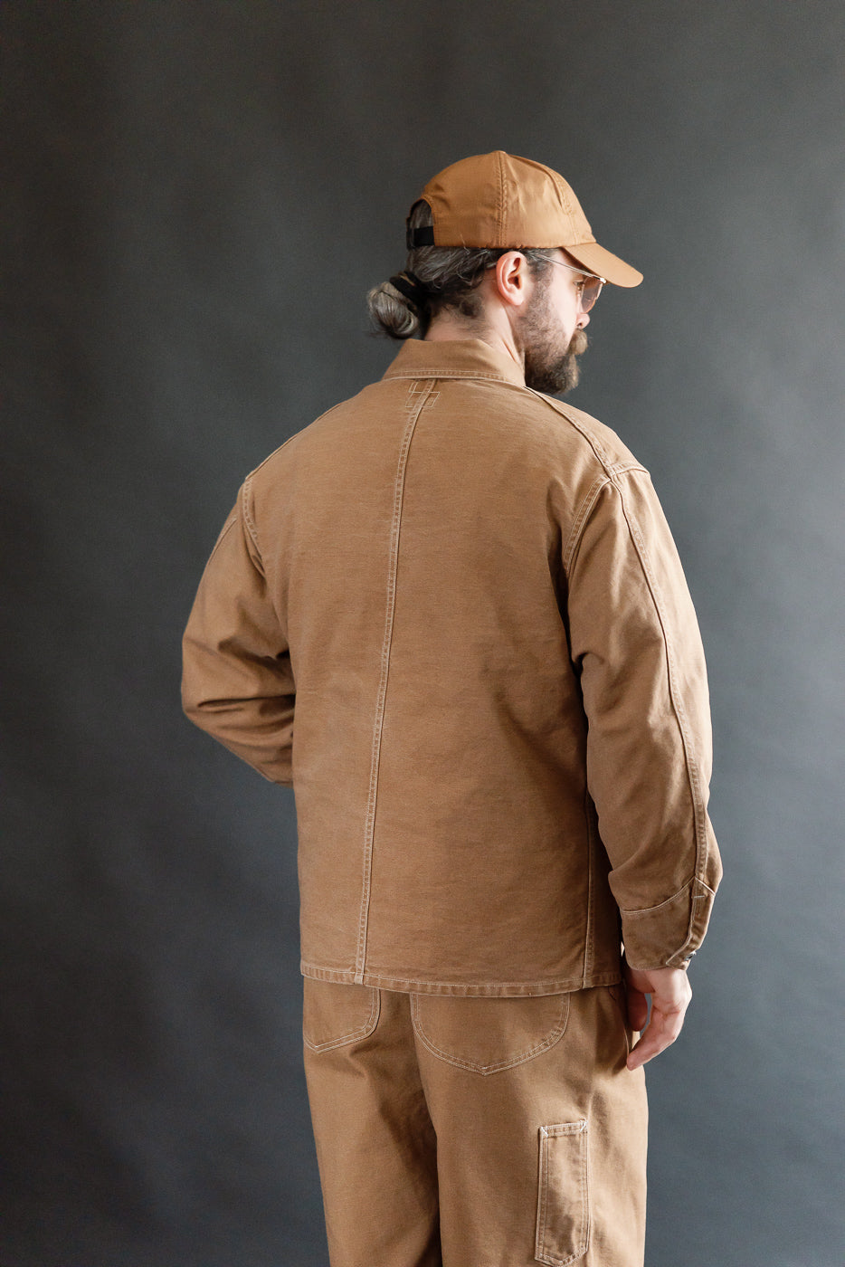 3133-PCR - Post 46 Coverall Pigment Dyed Canvas - Washed Brown | Dant