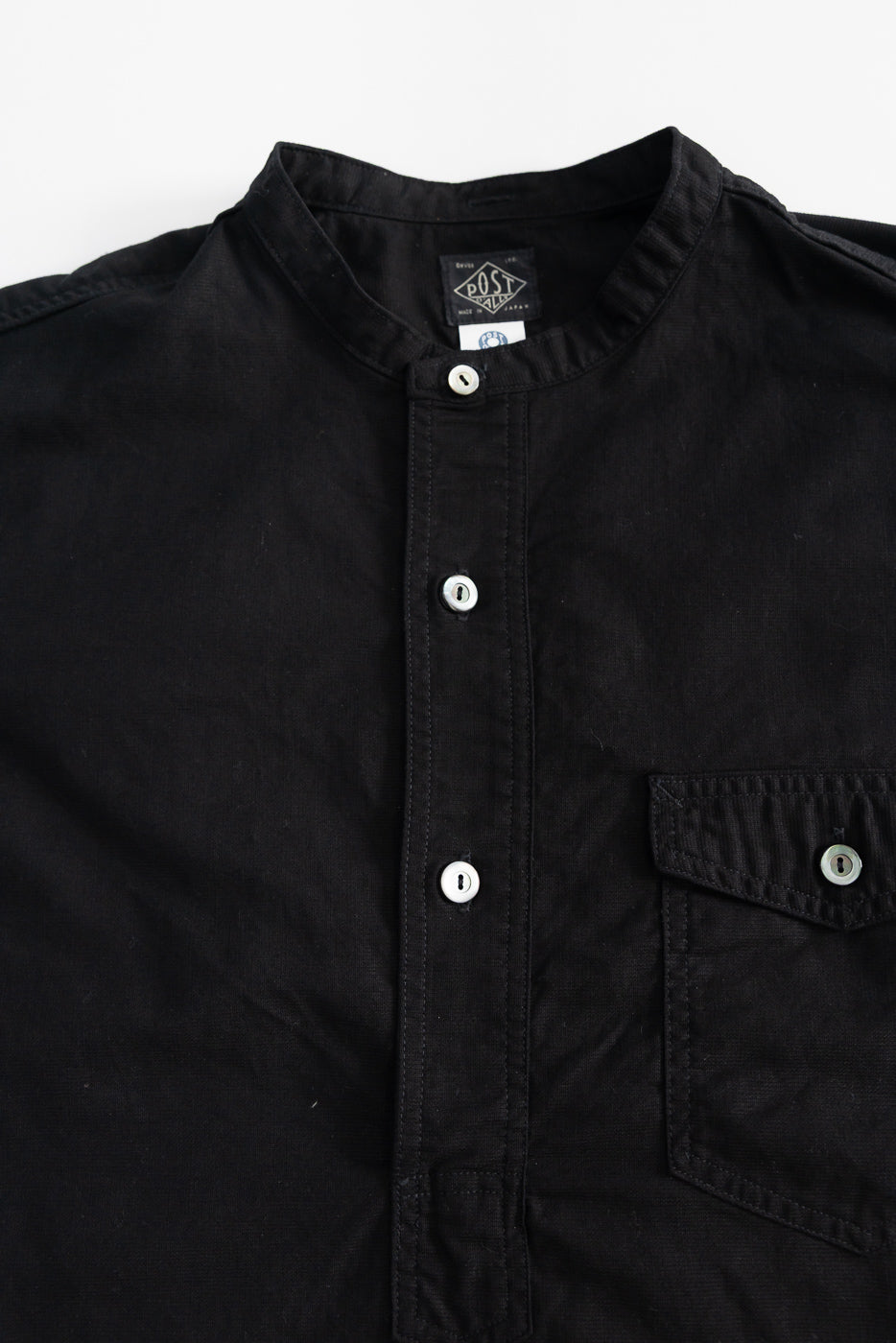 3213SB-PCB - Navy Cut Band S/S Panama Cloth - Black | Dant