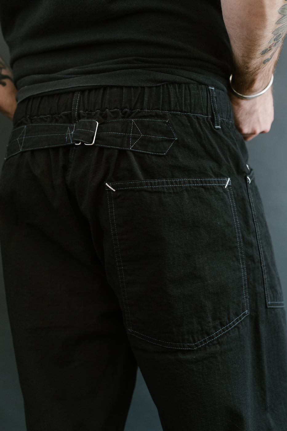 3313-DRC - E-Z Army-Navy Pants 2 Ripstop Dobby - Charcoal