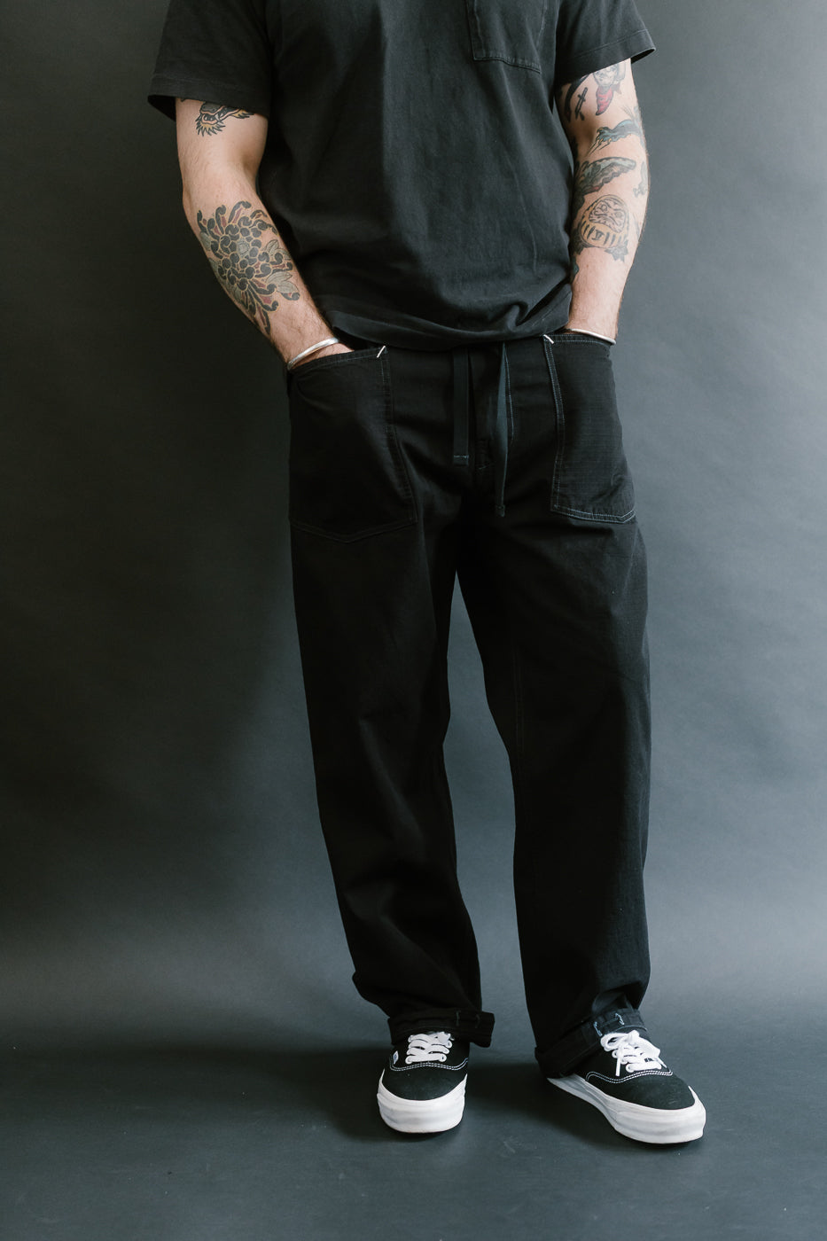 3313-DRC - E-Z Army-Navy Pants 2 Ripstop Dobby - Charcoal