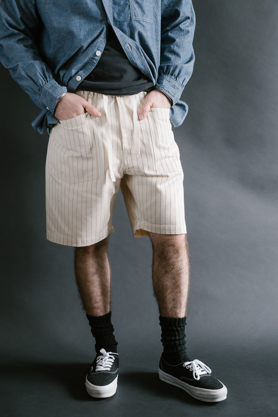 3313S-HBS - E-Z Army-Navy Short 2 HBT Stripe - Natural