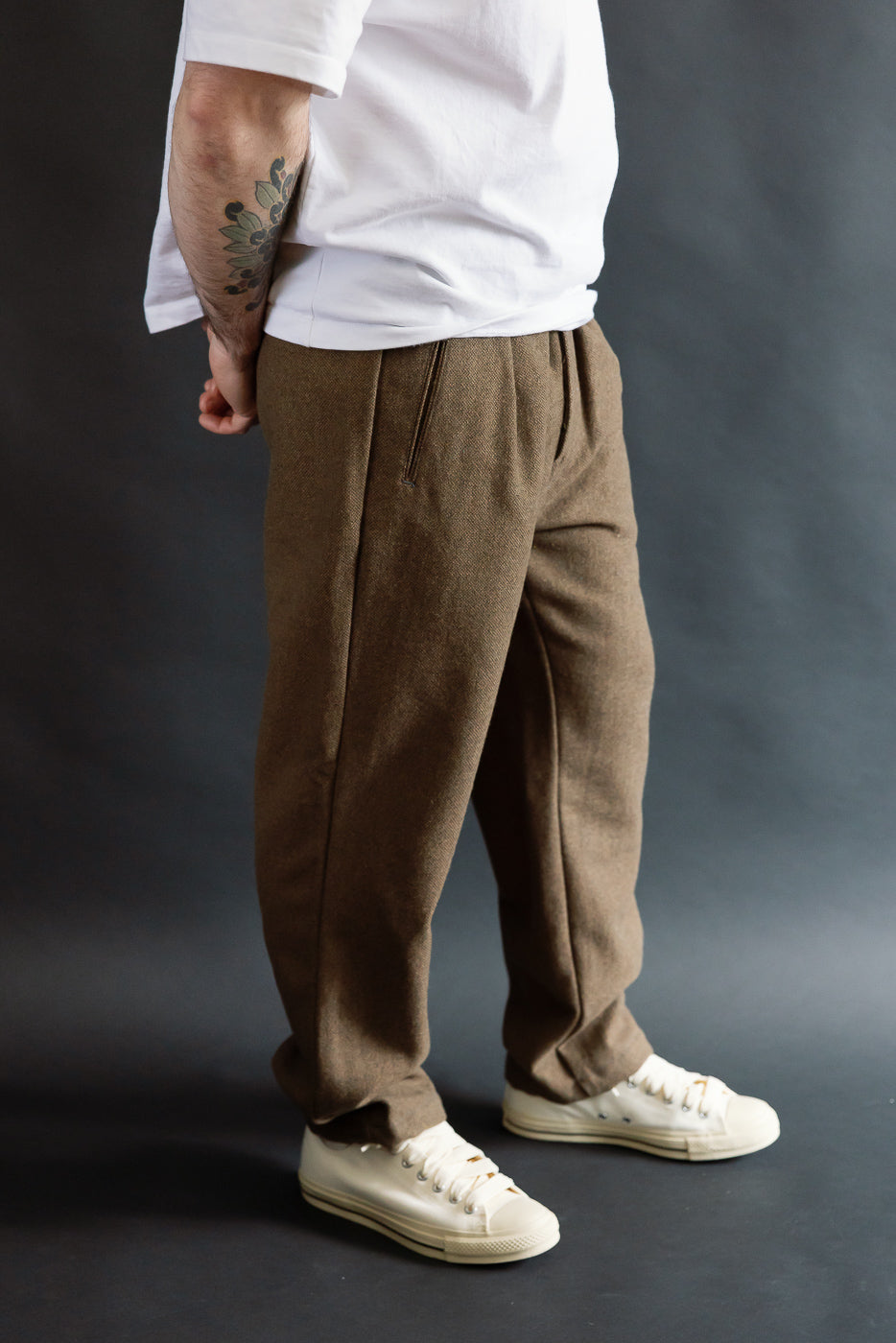 3315-BTB - EZ Lax 4 Basket Tweed Pants - Brown | Dant