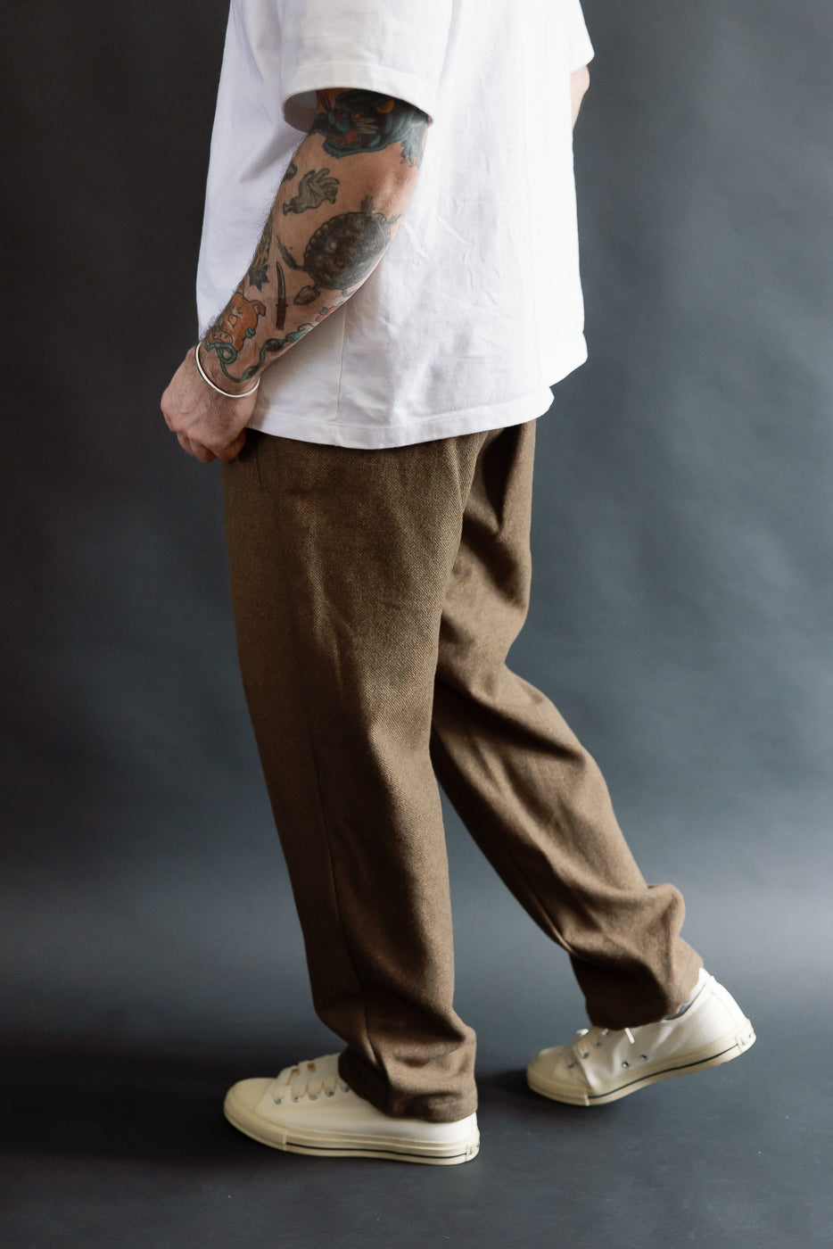 3315-BTB - EZ Lax 4 Basket Tweed Pants - Brown | Dant