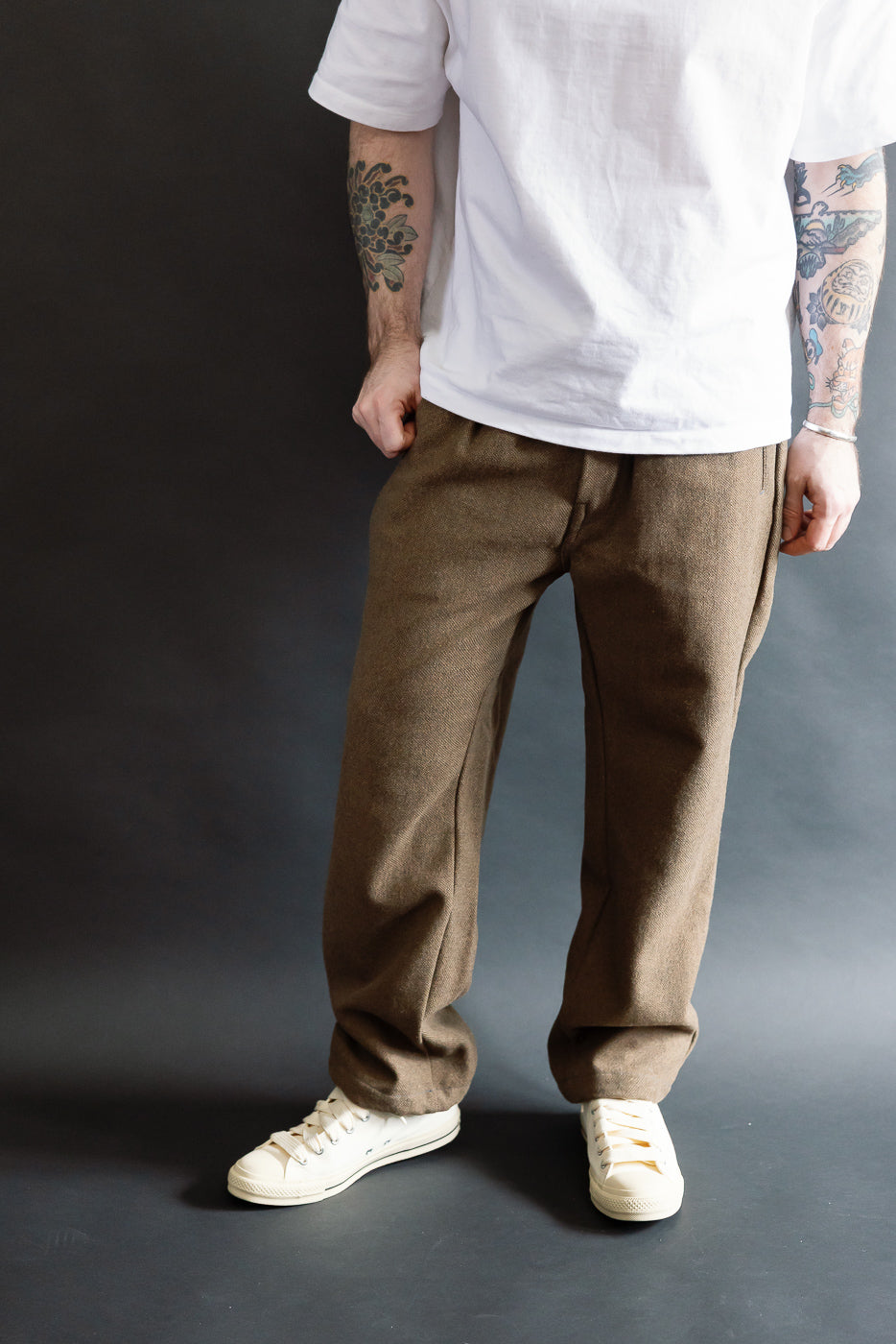3315-BTB - EZ Lax 4 Basket Tweed Pants - Brown | Dant