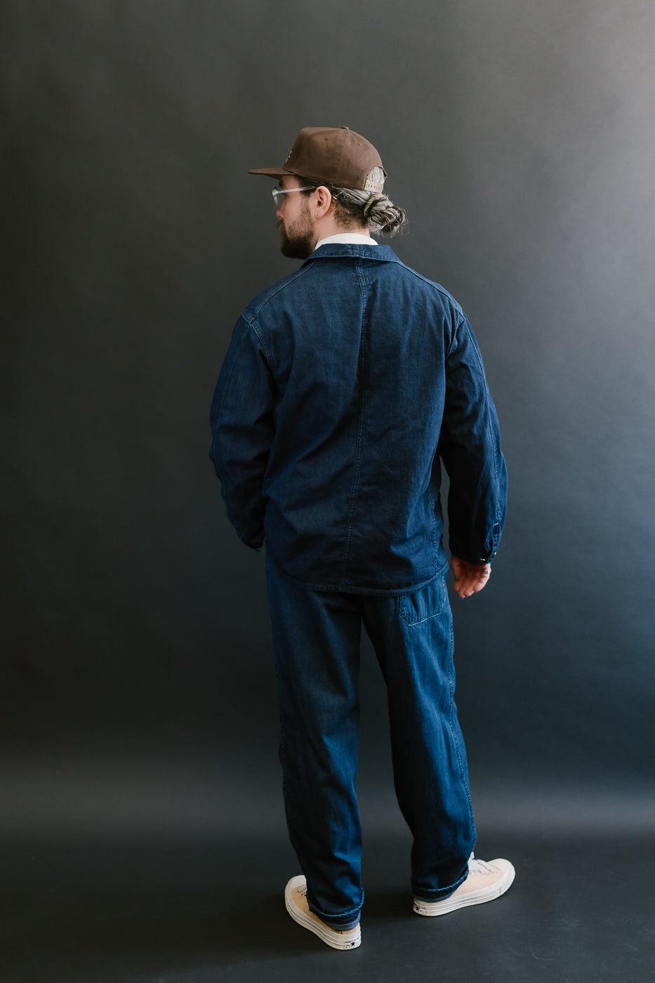 3319-8DI - E-Z Chinois De Luxe 8oz Denim Pants - Deep Wash Indigo