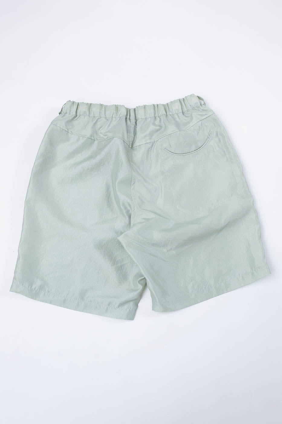 3319S-MTG - E-Z Chinois De-Luxe Shorts Metallic Taffeta - Green
