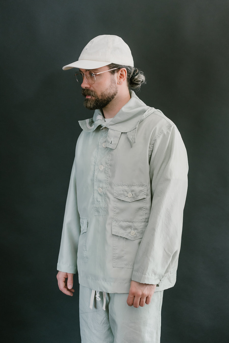 3127-MTG - Town & Country Parka Metallic Taffeta - Green