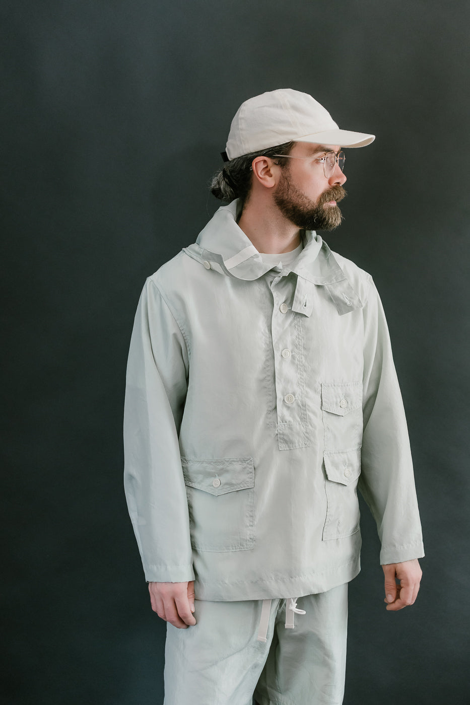 3127-MTG - Town & Country Parka Metallic Taffeta - Green