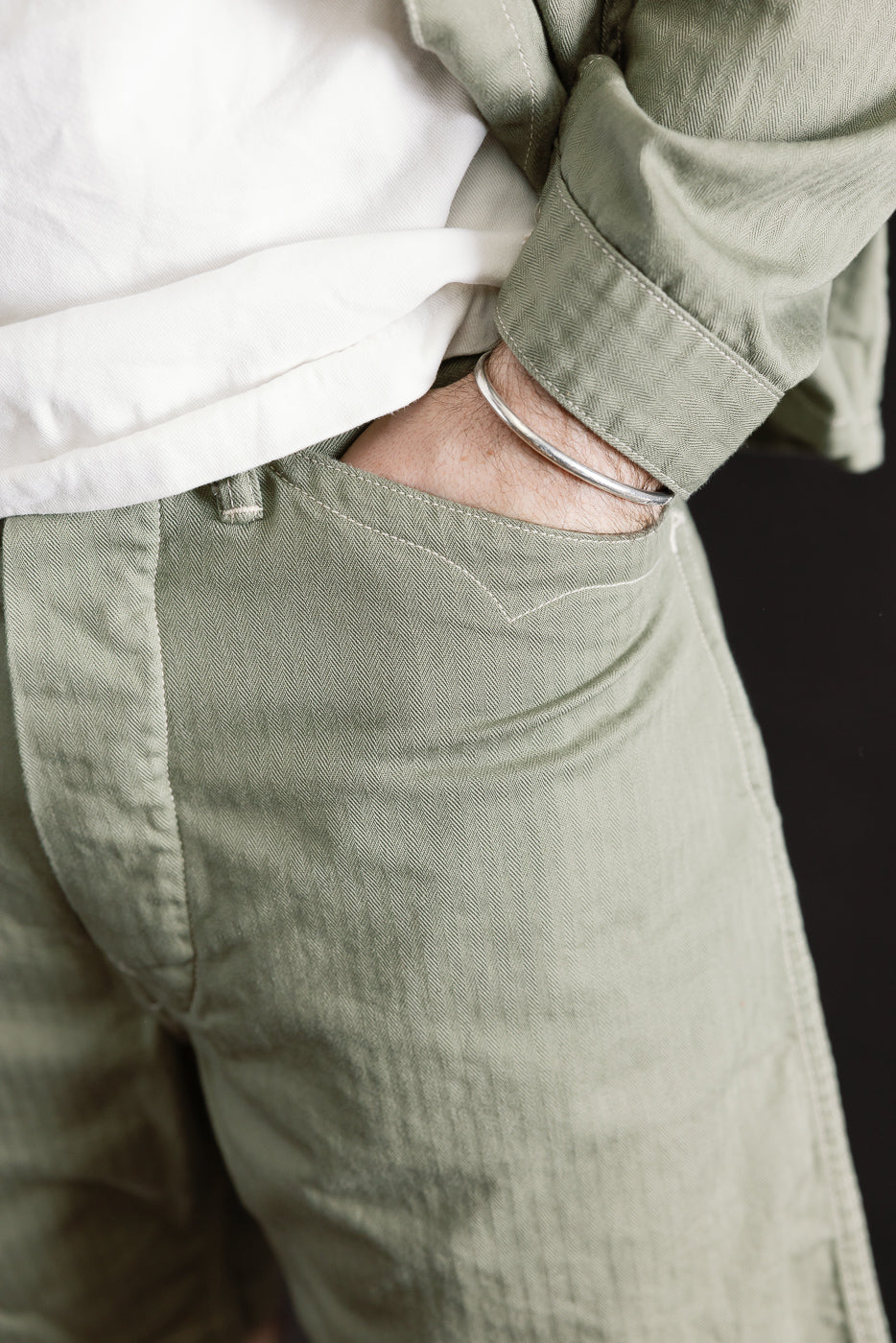 Close-up of male model, 5'9