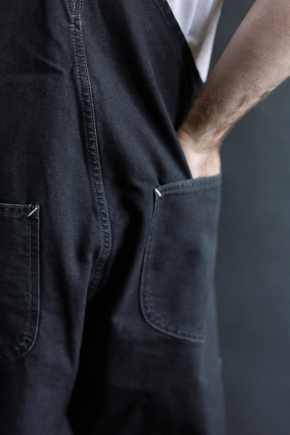 3401-PCB - Post 46 Overalls Pigment Dyed Canvas - Black | Dant