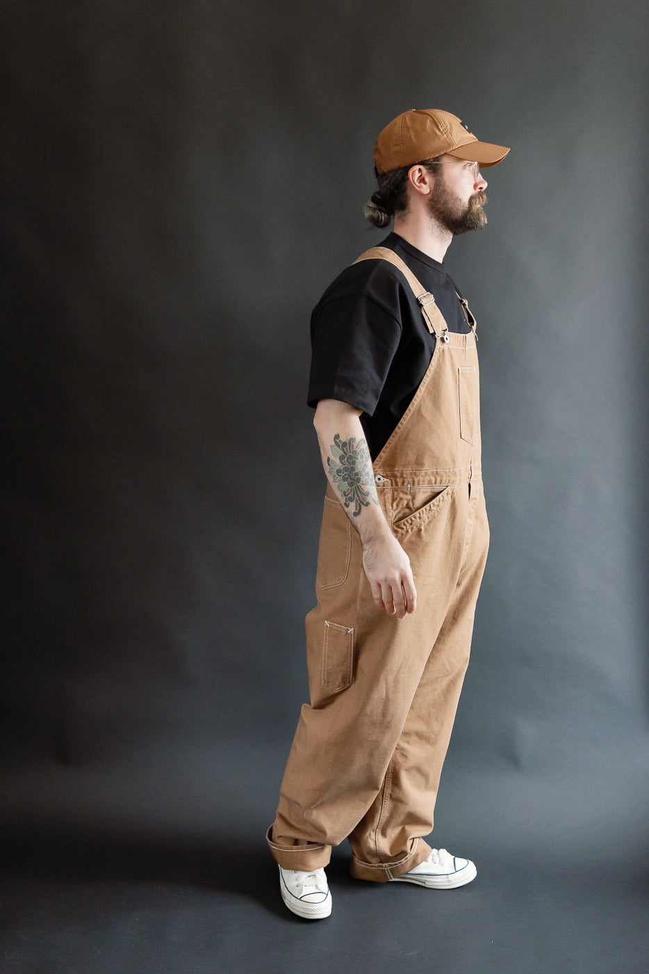 3401-PCR - Post 46 Overalls Pigment Dyed Canvas - Washed Brown | Dant