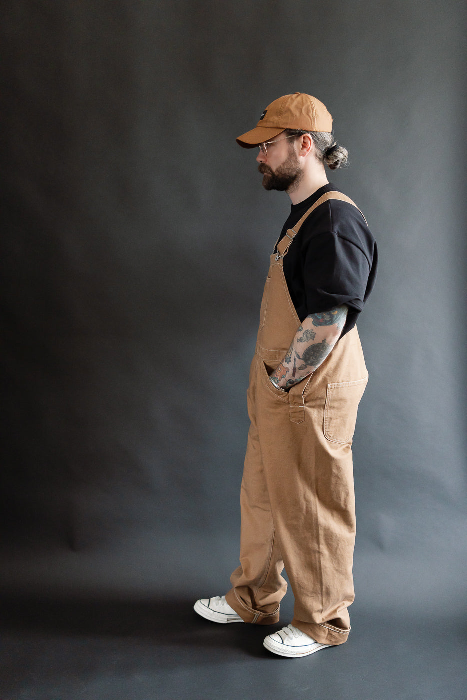3401-PCR - Post 46 Overalls Pigment Dyed Canvas - Washed Brown | Dant