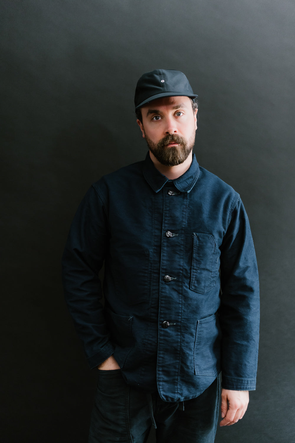1101-MI - No. 1 Jacket Vintage Moleskin - Indigo