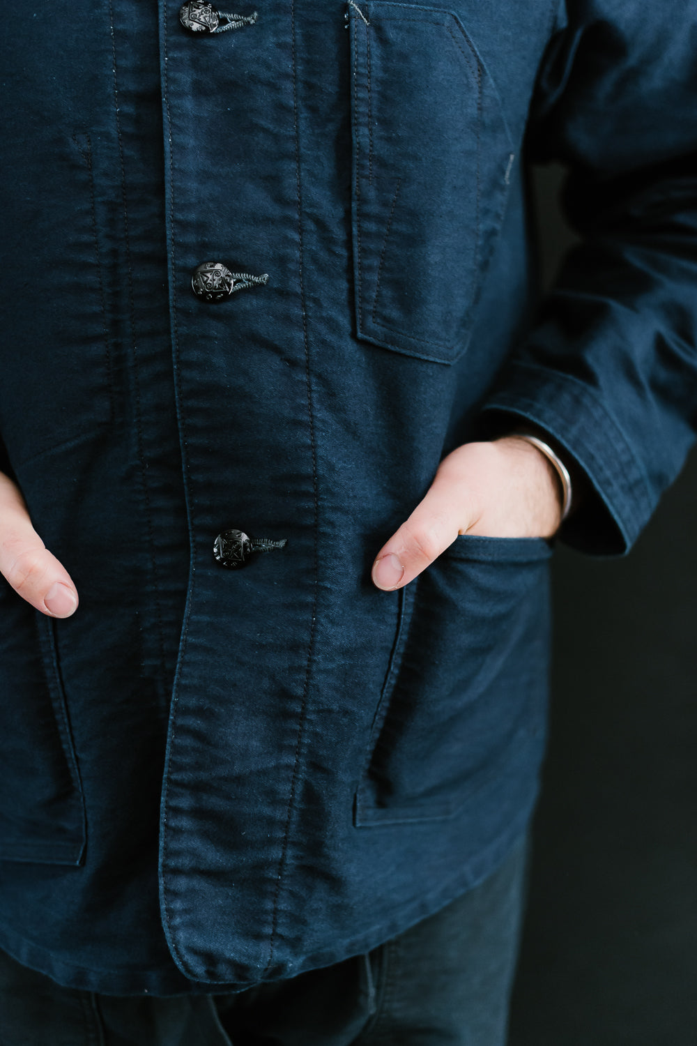 1101-MI - No. 1 Jacket Vintage Moleskin - Indigo