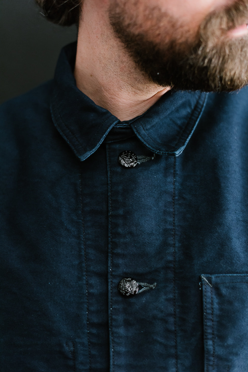 1101-MI - No. 1 Jacket Vintage Moleskin - Indigo