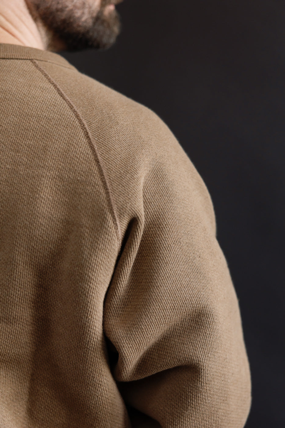 Pullover Crewneck - Iron Mordant Double Heavyweight French Terry Foxfibre® - Coyote 80