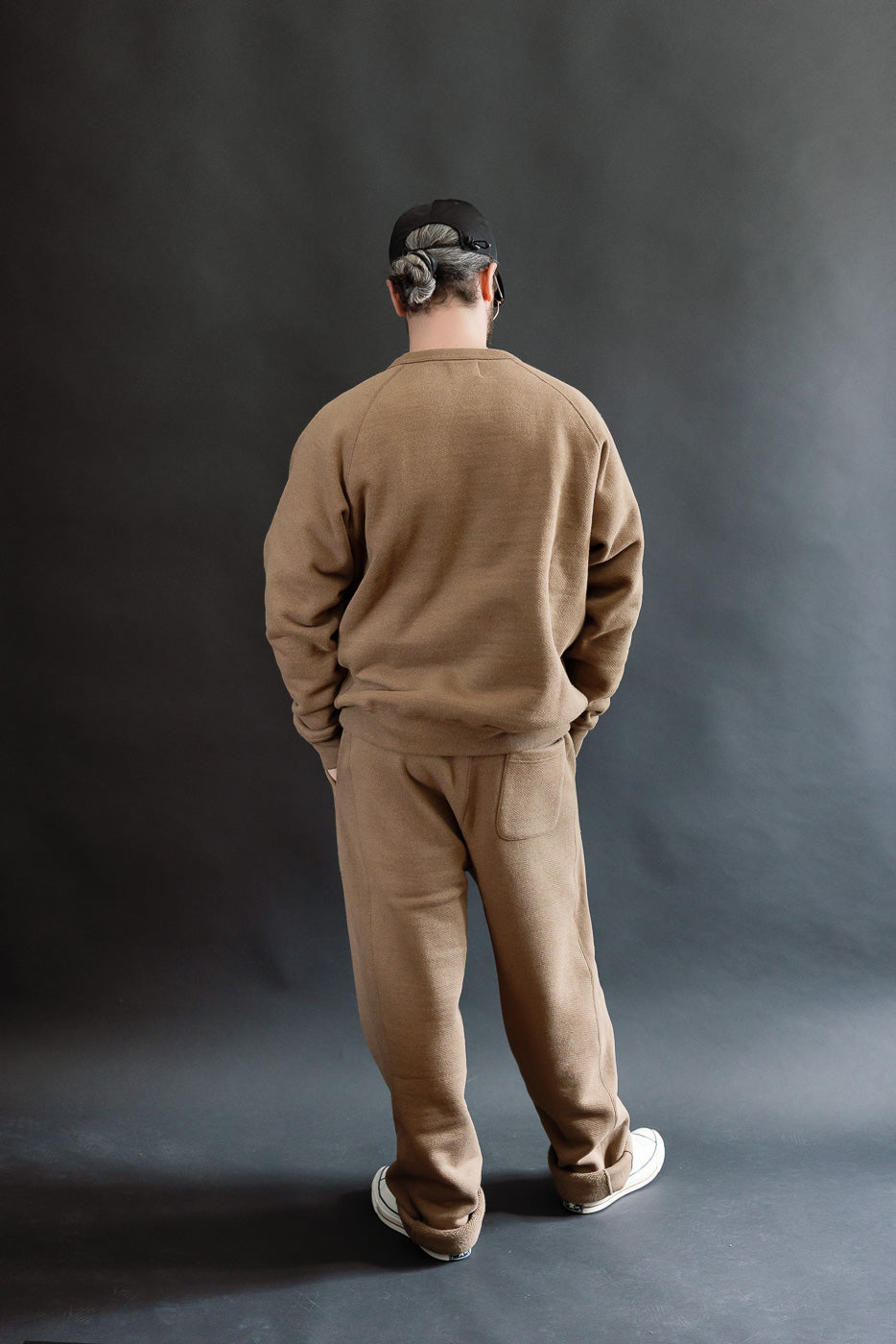 Pullover Crewneck - Iron Mordant Double Heavyweight French Terry Foxfibre® - Coyote 80