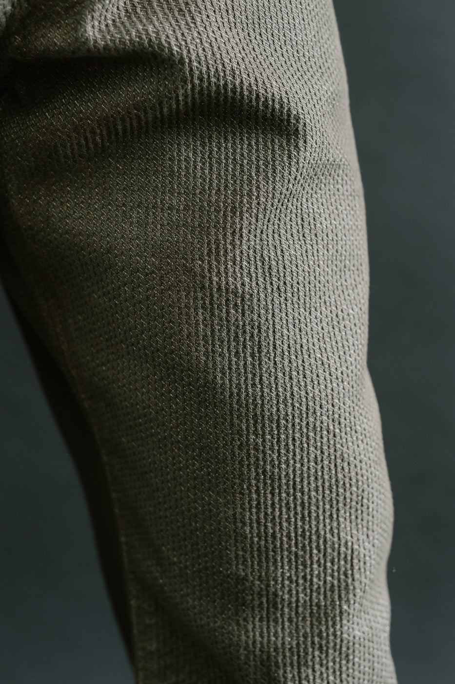 1170-1-OLV - Sashiko Denim Loose Fit - Olive x Olive