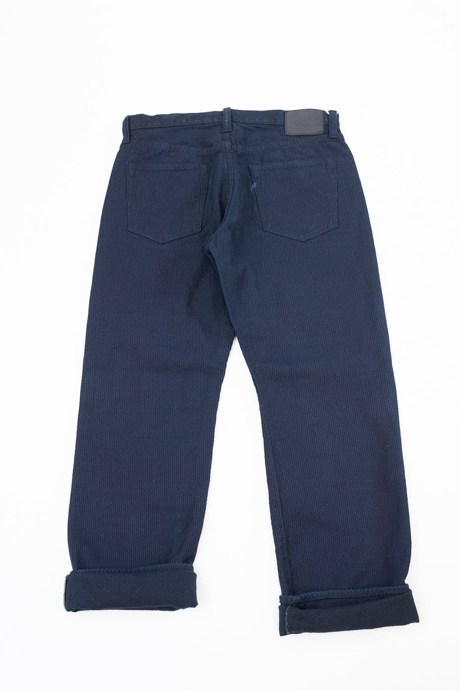 1178-ID - Sashiko Denim Regular Fit - Indigo x Black