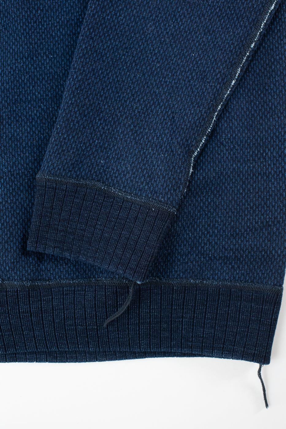 5410-3 - Yarn Dyed Sashiko Hoodie Sweatshirt - Indigo