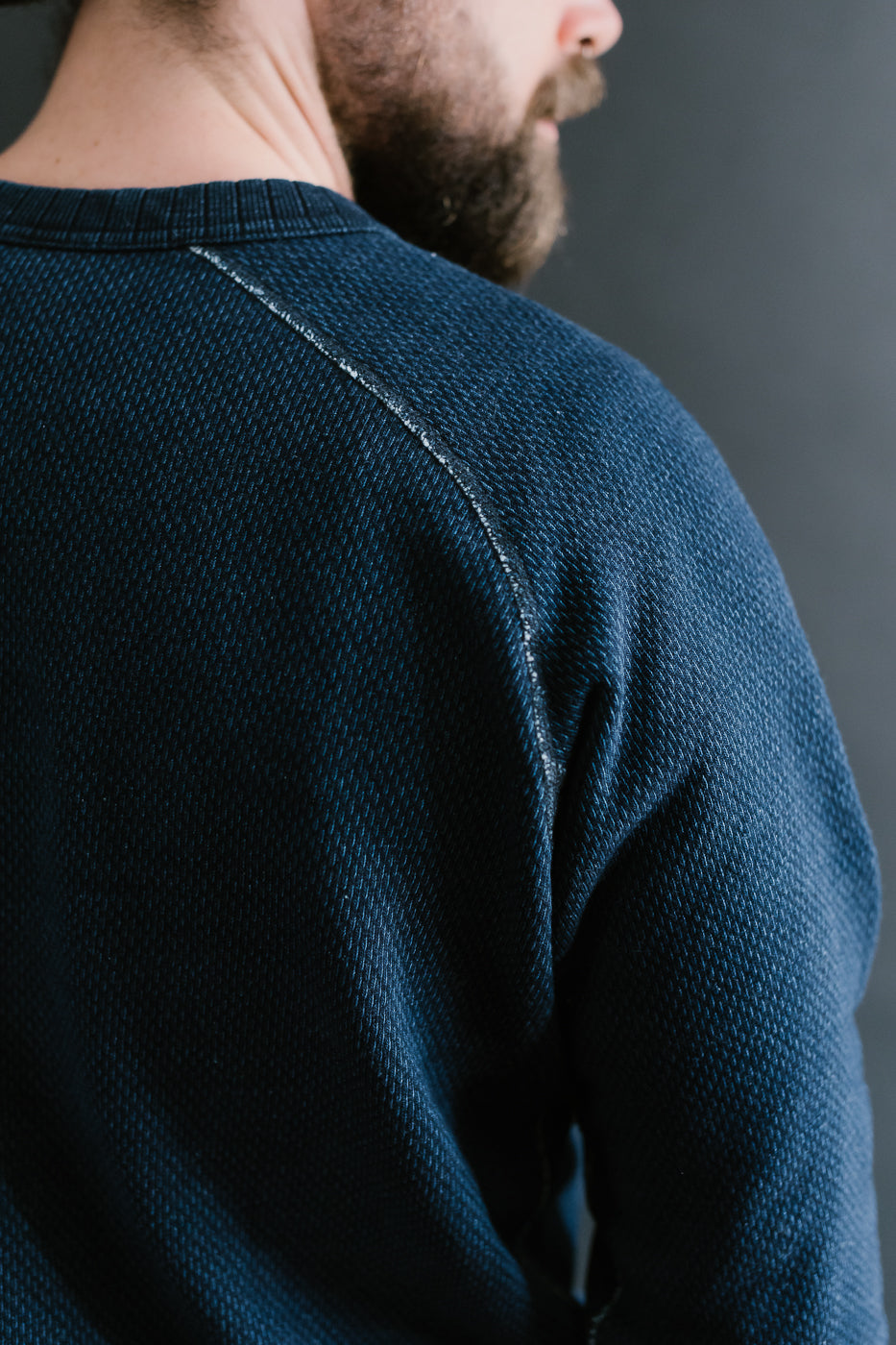 5409-3 - Yarn Dyed Sashiko Sweatshirt - Indigo
