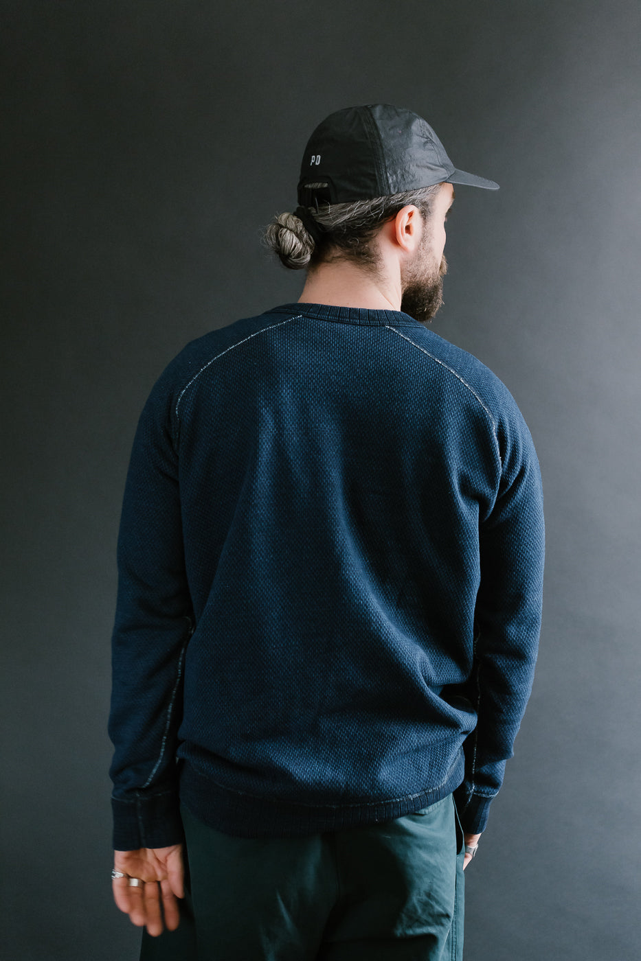 5409-3 - Yarn Dyed Sashiko Sweatshirt - Indigo