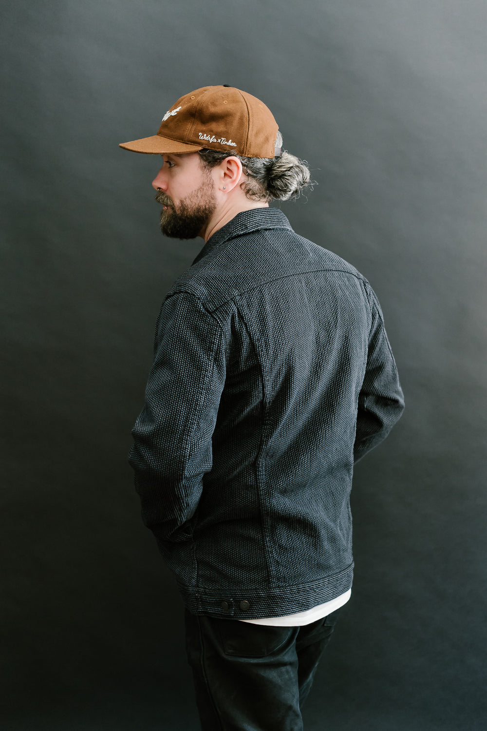 6117-BK - Sashiko Type II Jacket - Black x Grey
