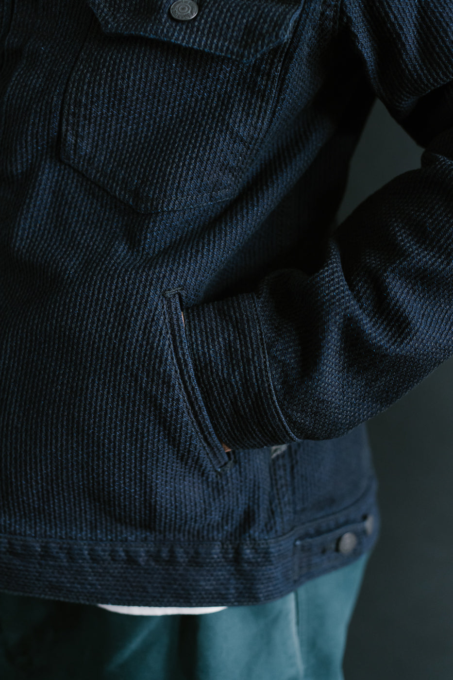 6220-ID - Sashiko Type II Jacket - Indigo x Black