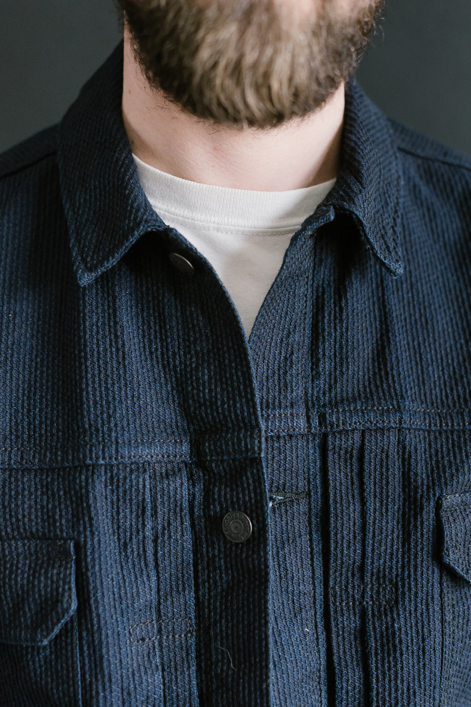 6220-ID - Sashiko Type II Jacket - Indigo x Black