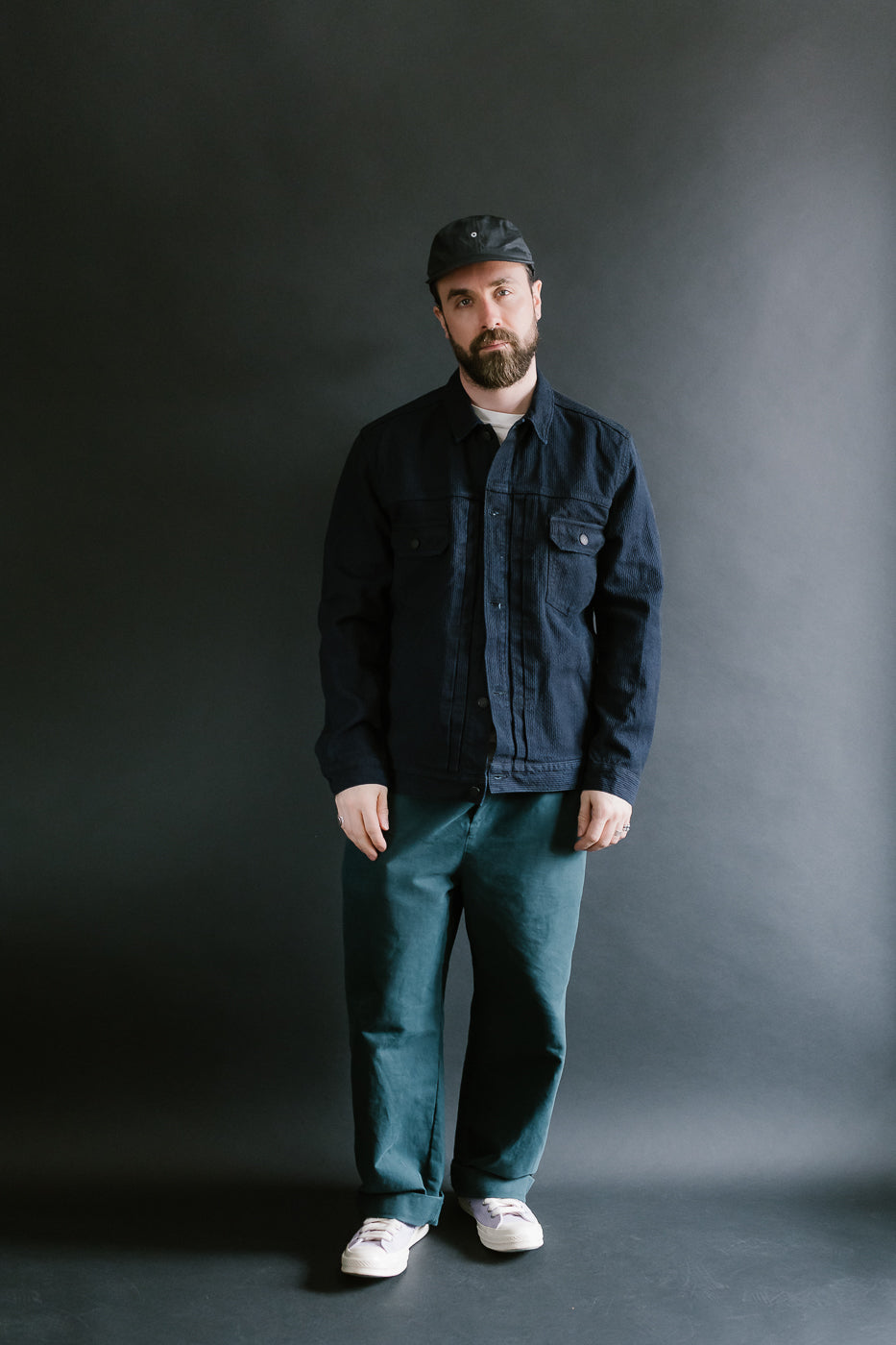 6220-ID - Sashiko Type II Jacket - Indigo x Black