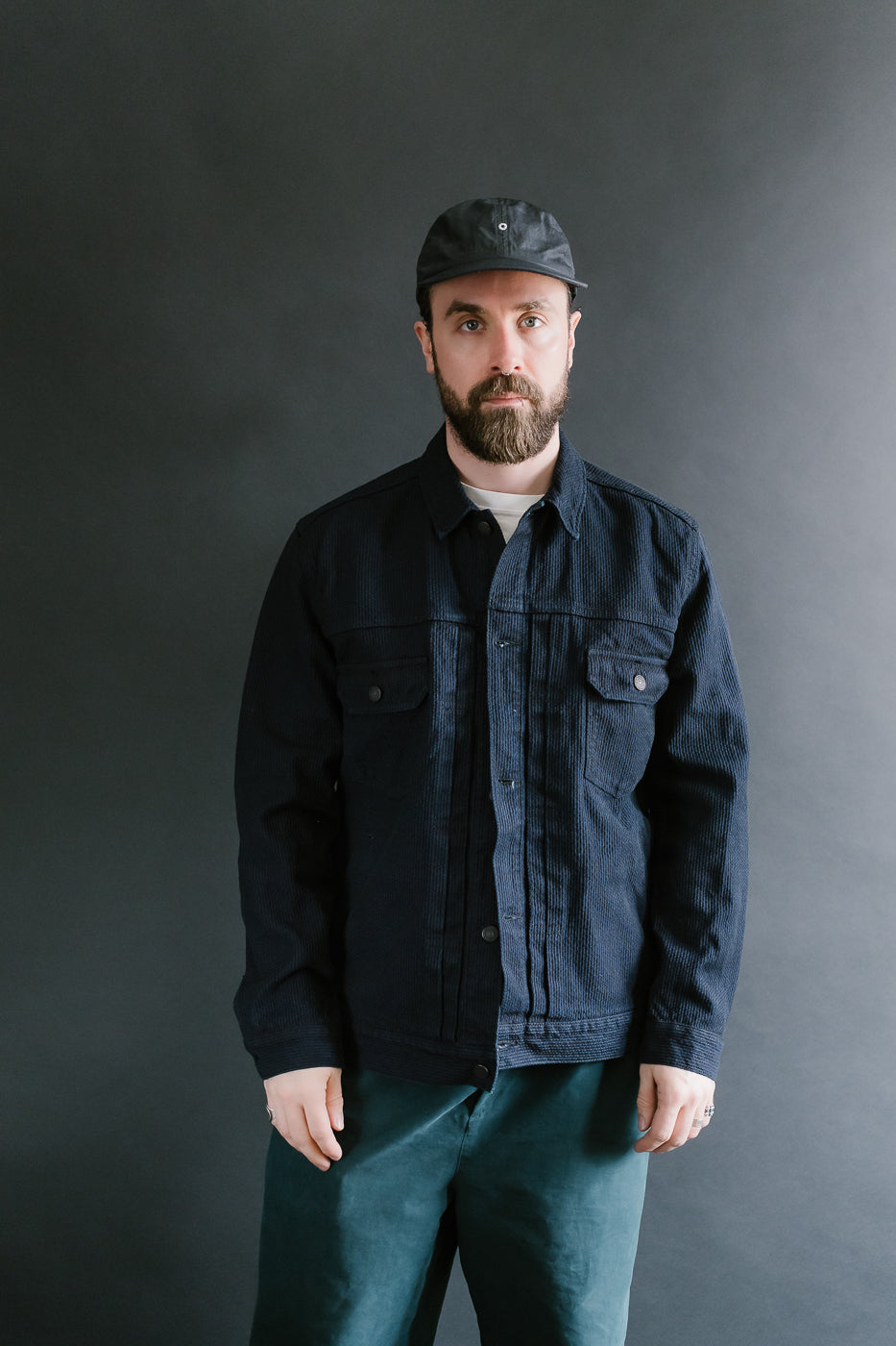 6220-ID - Sashiko Type II Jacket - Indigo x Black