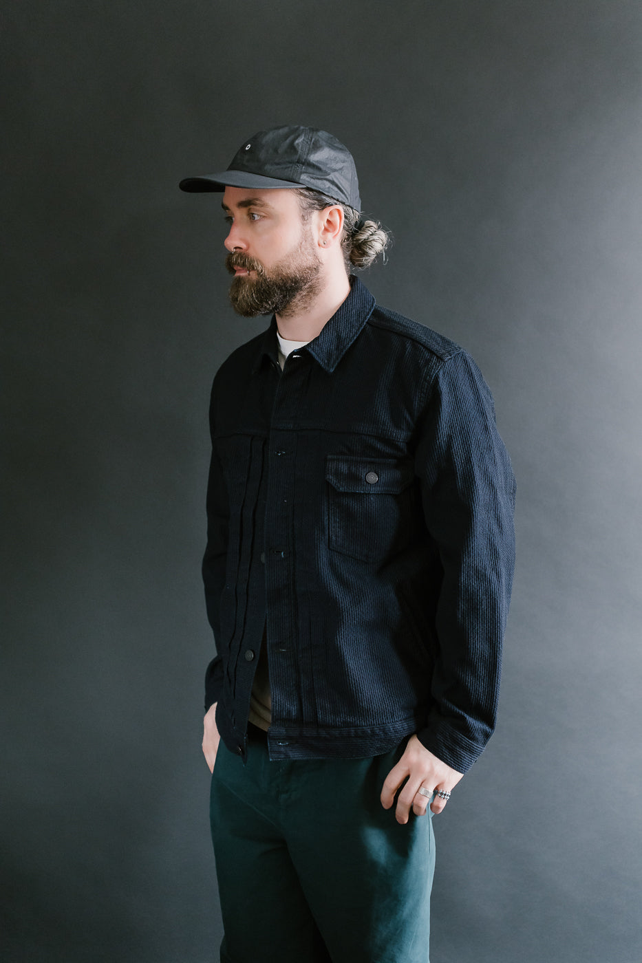 6220-ID - Sashiko Type II Jacket - Indigo x Black