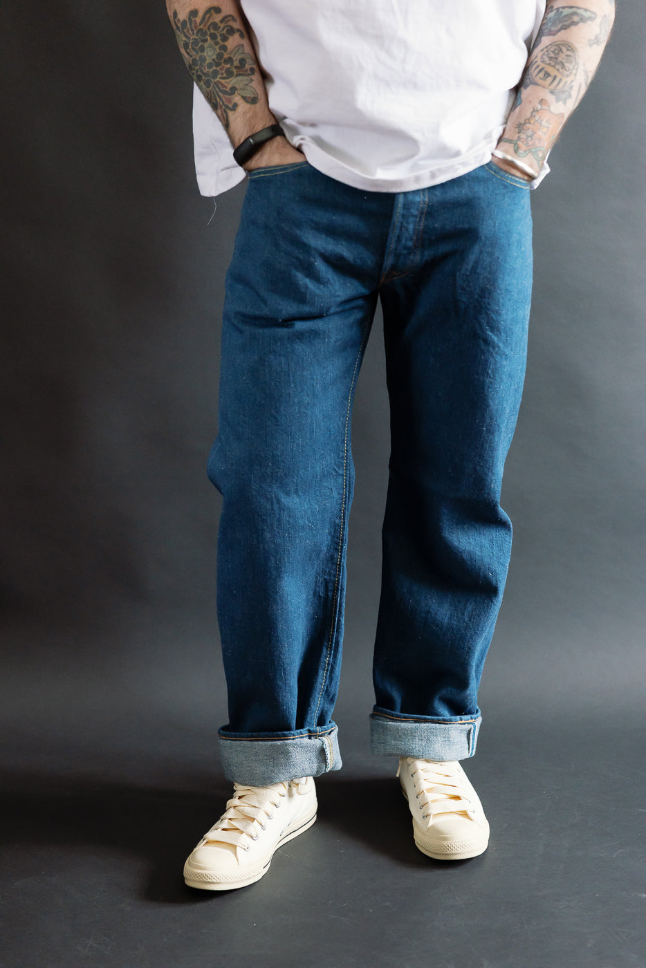 GRE-003 - 14oz Greencast Indigo Selvedge Jeans - Regular Straight